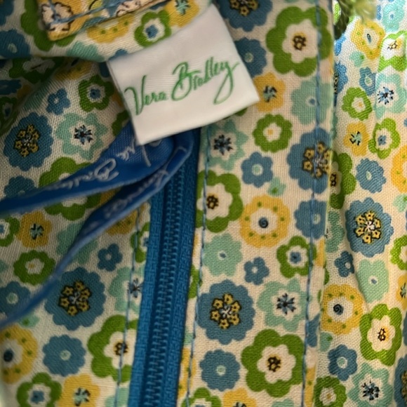 New VERA BRADLEY English Meadow 2011 Petite Chain Bag Clutch Blue Green Floral - Picture 14 of 15
